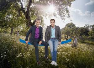 Andreas Hieke (links) und Jens Kölker auf großer "hessenschau"-Sommertour. Bild: hr/ Benjamin Knabe